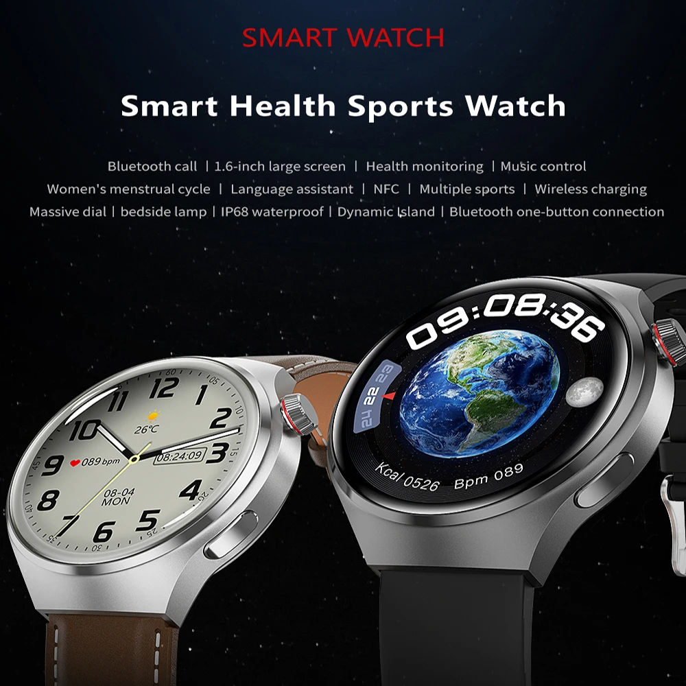 2023 New For Huawei GT4 Pro Smart Watch Men IP68 NFC GPS Tracker