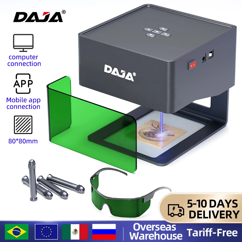 DAJA Laser Engraver CNC Diy DJ6 Laser Engraving Machine 3000mw Fast Mini Logo Mark Printer Cutter Woodworking Wood Plastic