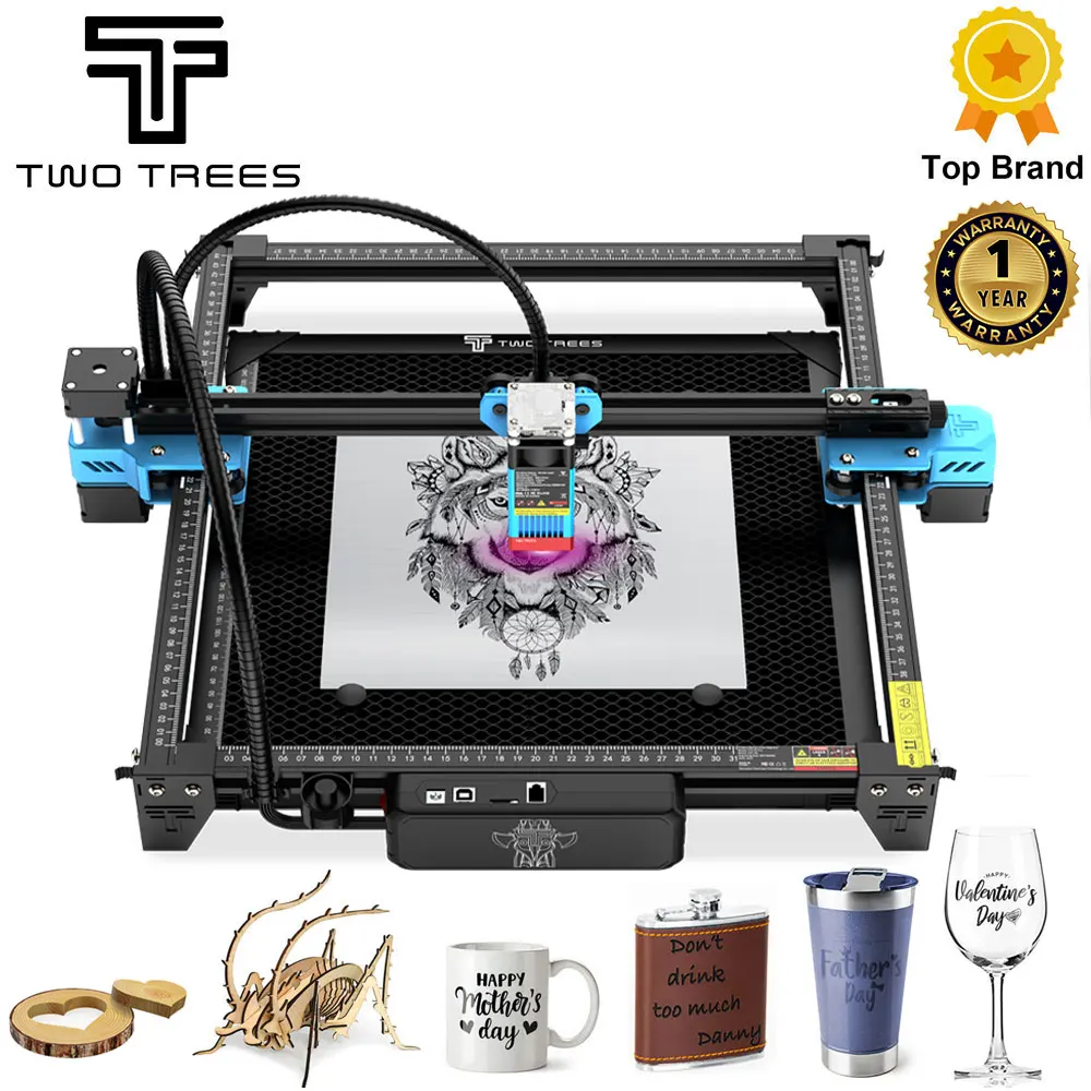 TwoTrees TTS-55 Pro Laser Engraver With Wifi Offline Control 80W Laser Engraving Cutting Machine 445±5nm Blue Light Cnc Machine