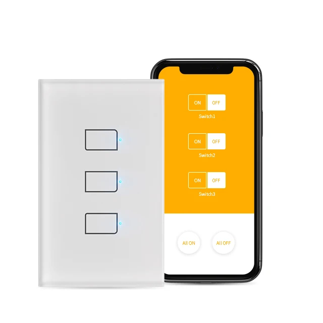 US/AU version BroadLink Bestcon TC2S-US RF433 Smart Wall Light Touch Switch works with Alexa, Google home, IFTTT
