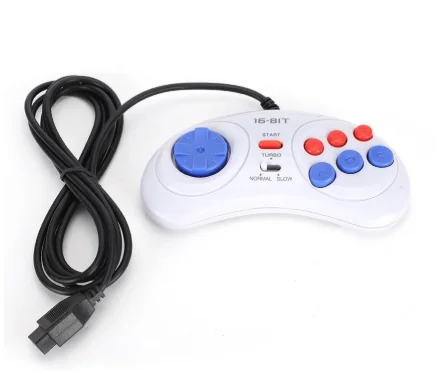 1/2pcs Wired Game Controller for SEGA Genesis 6 Button Gamepad for SEGA Mega Drive 16 bit video game console
