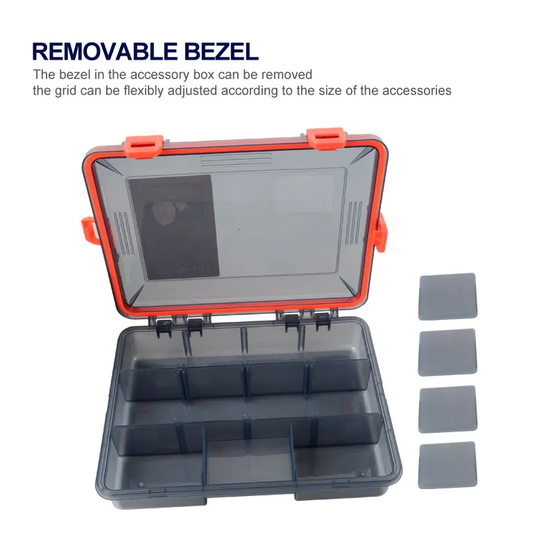 Plastic Fishing Storage Organizer Multifunctional Fishing Tackle Box  Portable Durable Waterproof Adjustable Outdoor Accessories