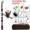 Red foreign trade sea pole +200 rounds (send 9 accessories) + fishing gear bag