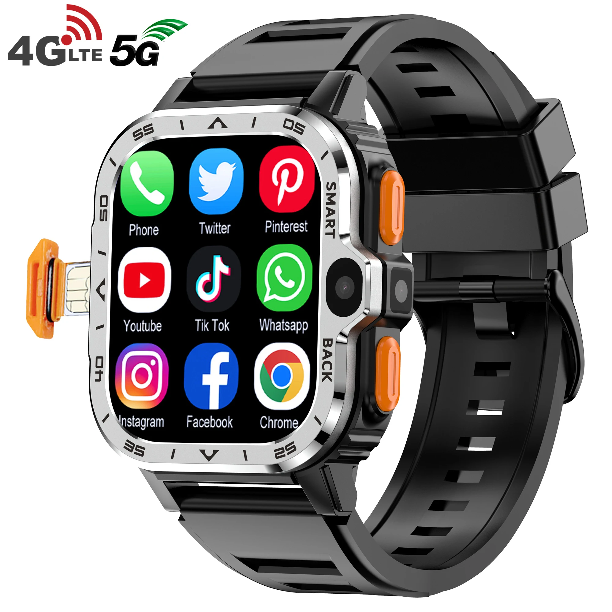 Valdus PGD Android Smart Watch Men GPS 16G/64G ROM Storage HD Dual Camera NFC 2G 4G SIM Card WIFI Wireless Fast Internet Access