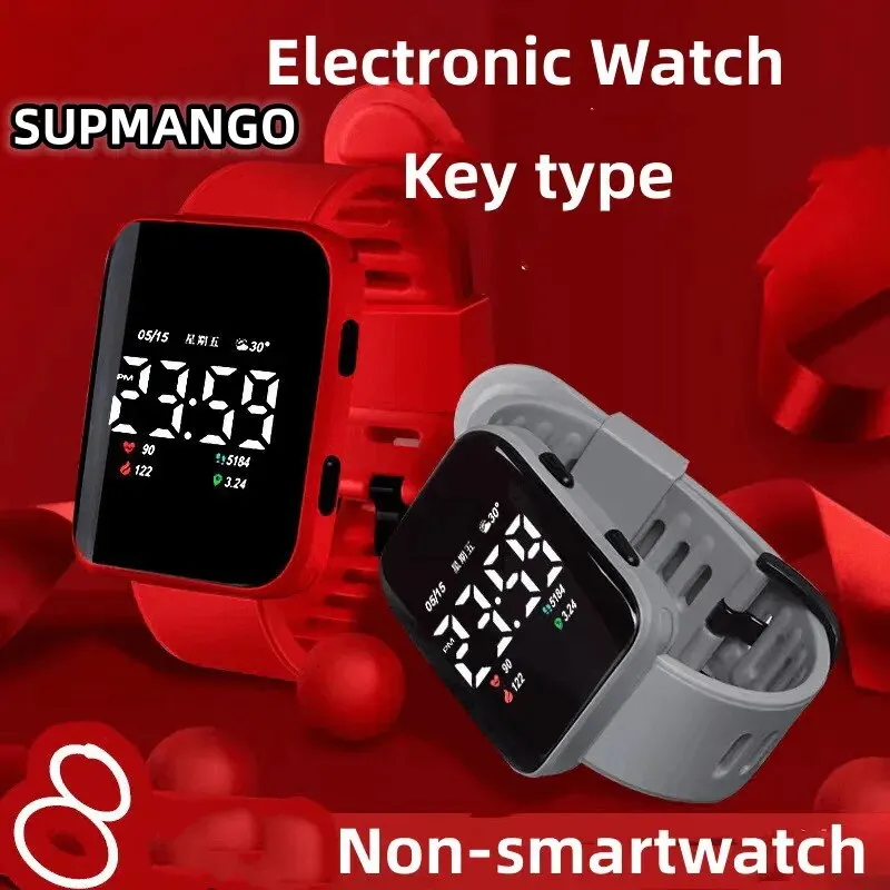 M7 Electronic Watch Stylish LED Digital Display Watch Square Dial Electronic Wristwatch Sports Digital Wrist Watch For Fitness
